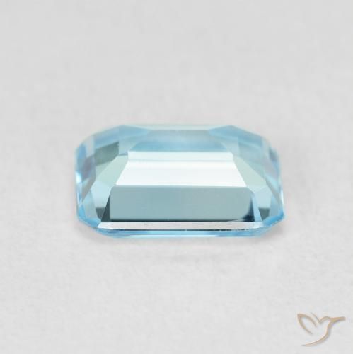 Topázio Azul Suíço Natural 1.80ct, Corte Octógono / Esmeralda, VVS