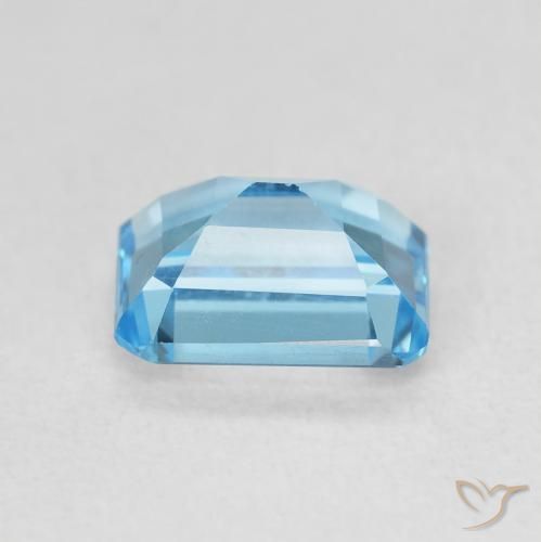 Topázio Azul Suíço Natural 2.00ct, Corte Octógono / Esmeralda, VVS