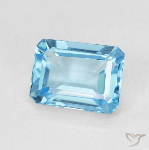 Topázio Azul Suíço Natural 2.04ct, Corte Octógono / Esmeralda, VVS