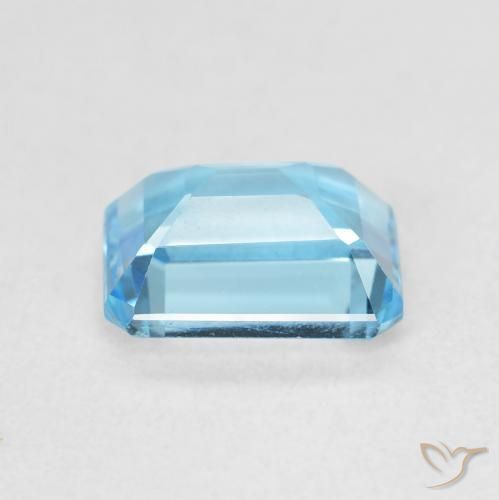 Topázio Azul Suíço Natural 2.04ct, Corte Octógono / Esmeralda, VVS