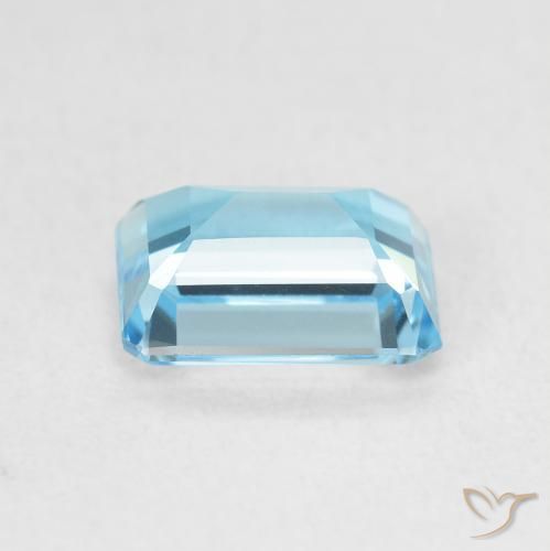 Topázio Azul Suíço Natural 1.99ct, Corte Octógono / Esmeralda, VVS