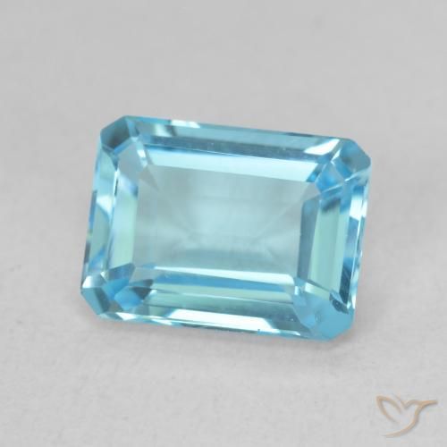 Topázio Azul Suíço Natural 1.82ct, Corte Octógono / Esmeralda, VVS