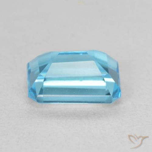 Topázio Azul Suíço Natural 2.09ct, Corte Octógono / Esmeralda, VVS