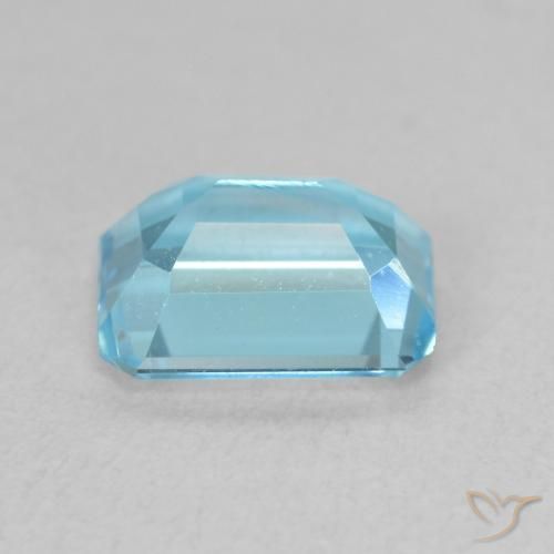 Topázio Azul Suíço Natural 1.96ct, Corte Octógono / Esmeralda, VVS