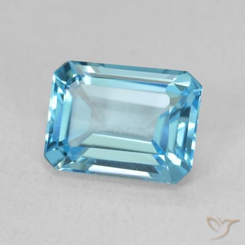 Topázio Azul Suíço Natural 1.99ct, Corte Octógono / Esmeralda, VVS