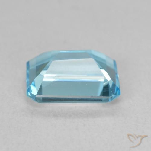 Topázio Azul Suíço Natural 1.99ct, Corte Octógono / Esmeralda, VVS