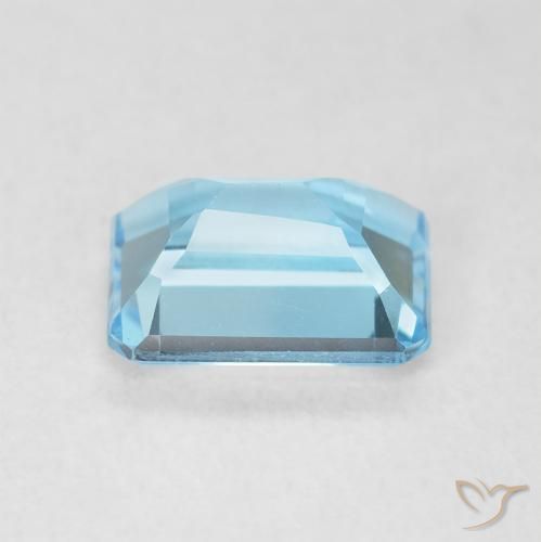 Topázio Azul Suíço Natural 2.06ct, Corte Octógono / Esmeralda, VVS