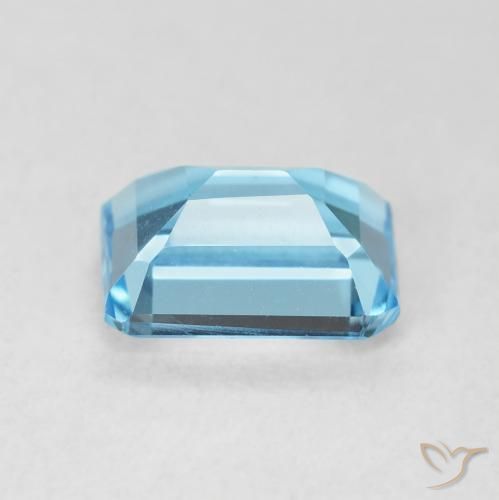 Topázio Azul Suíço Natural 2.10ct, Corte Octógono / Esmeralda, VVS