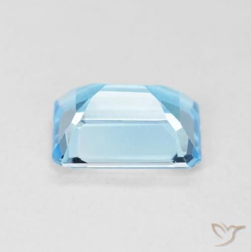 Topázio Azul Suíço Natural 1.79ct, Corte Octógono / Esmeralda, VVS