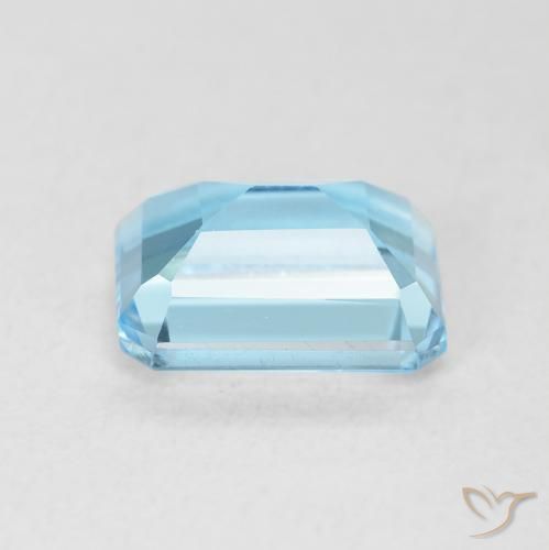 Topázio Azul Suíço Natural 2.13ct, Corte Octógono / Esmeralda, VVS