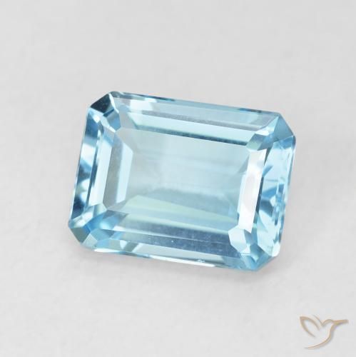 Topázio Céu azul Natural 2.04ct, Corte Octógono / Esmeralda, VVS