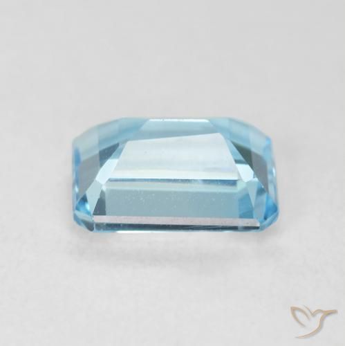 Topázio Céu azul Natural 2.04ct, Corte Octógono / Esmeralda, VVS