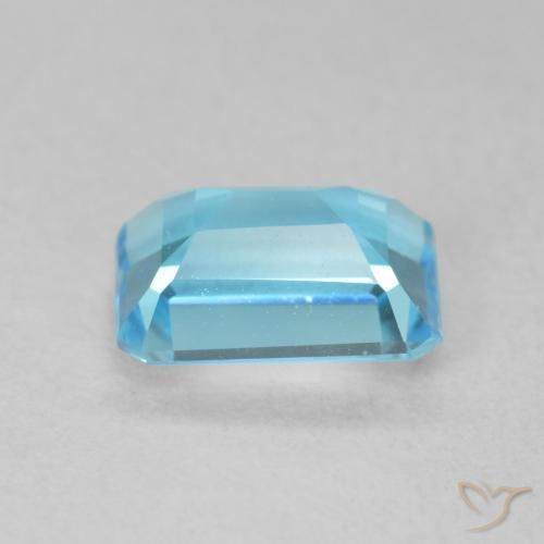 Topázio Azul Suíço Natural 1.85ct, Corte Octógono / Esmeralda, VVS