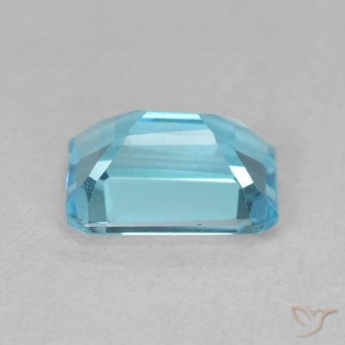 Topázio Azul Suíço Natural 1.91ct, Corte Octógono / Esmeralda, VVS