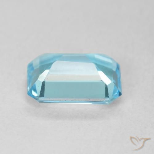 Topázio Céu azul Natural 1.82ct, Corte Octógono / Esmeralda, VVS