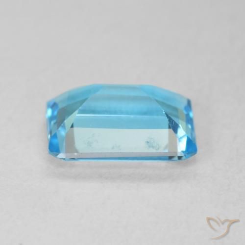 Topázio Azul Suíço Natural 1.65ct, Corte Octógono / Esmeralda, VVS