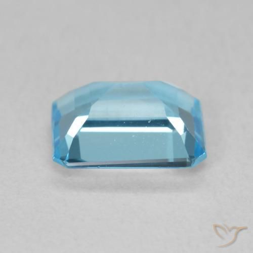 Topázio Azul Suíço Natural 1.92ct, Corte Octógono / Esmeralda, VVS