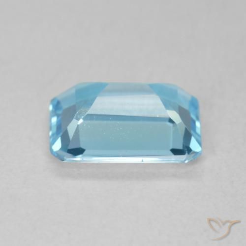 Topázio Azul Suíço Natural 1.68ct, Corte Octógono / Esmeralda, VVS