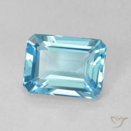 Topázio Azul Suíço Natural 1.88ct, Corte Octógono / Esmeralda, VVS