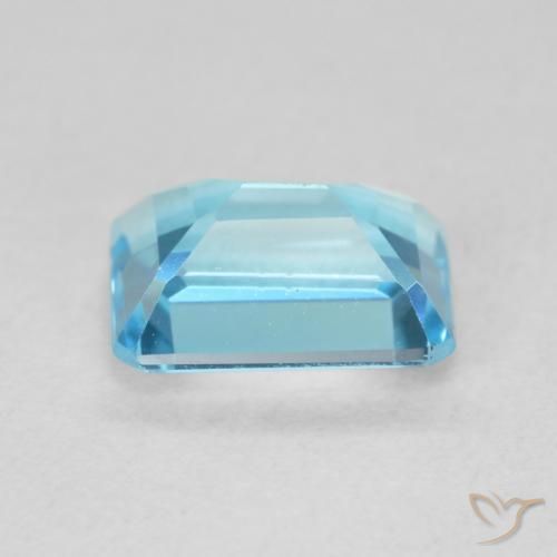 Topázio Azul Suíço Natural 2.00ct, Corte Octógono / Esmeralda, VVS