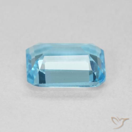 Topázio Azul Suíço Natural 1.93ct, Corte Octógono / Esmeralda, VVS