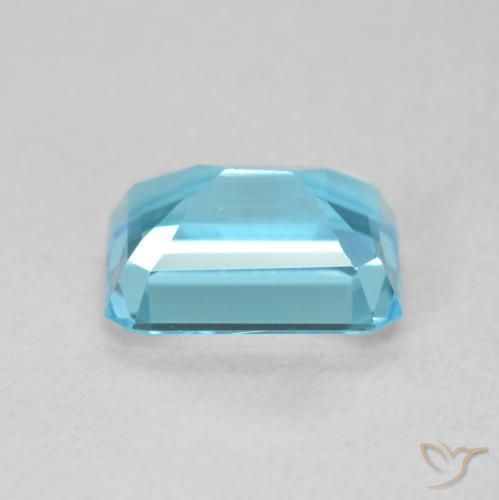 Topázio Azul Suíço Natural 1.96ct, Corte Octógono / Esmeralda, VVS