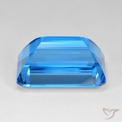 Topázio Azul Suíço Natural 61.60ct, Corte Octógono / Esmeralda, IF