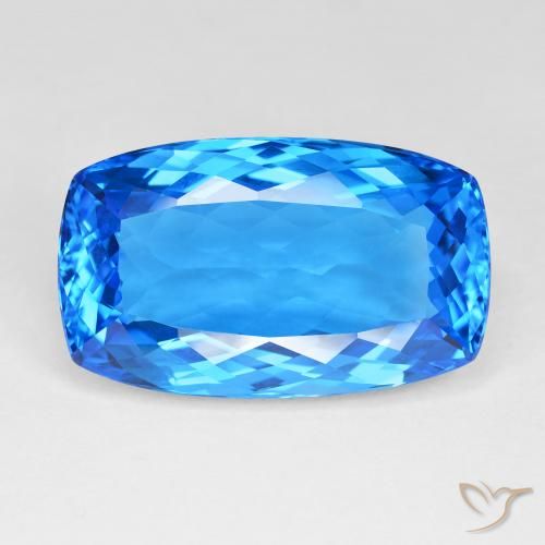 49.70ct Natural Azul Suíço Profundo Topázio, Almofada, IF