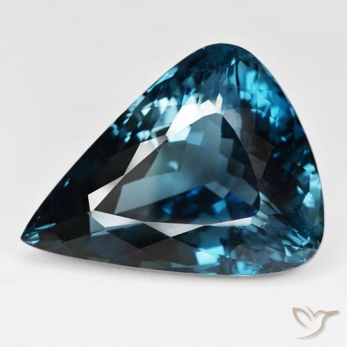 Topázio Londres Azul Natural 158.20ct, Formato de pêra, IF