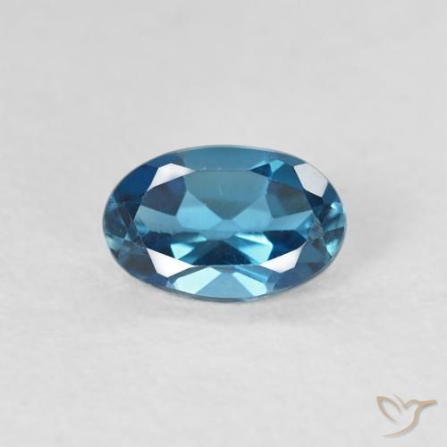 0.57ct Natural Londres Azul Topázio, oval, VVS-VS