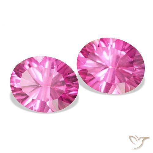 Pedras preciosas de Topázio Rosa quente natural de 6.11 ct, oval, VS