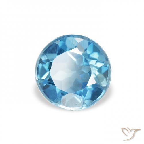 Topázio Londres Azul Natural 0.88ct, Redondo, VS
