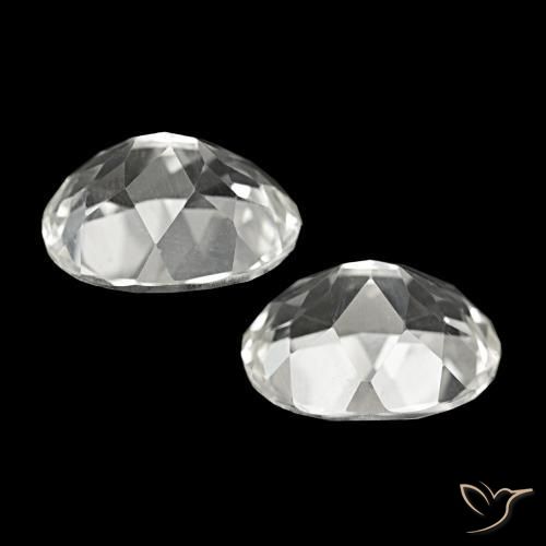Pedras preciosas de topázio branco natural de 11,70 ct, corte oval, VVS-VS