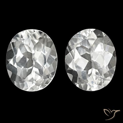 Pedras preciosas de Topázio Branco natural de 11.92 ct, Corte Oval, VVS-VS