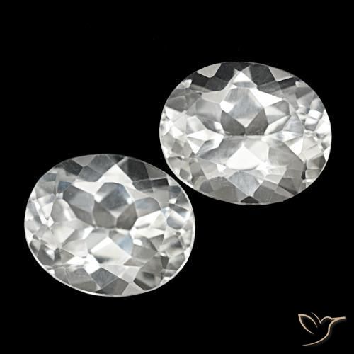 Pedras preciosas de Topázio Branco natural de 11.92 ct, Corte Oval, VVS-VS
