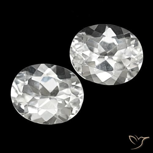 Pedras preciosas de Topázio Branco natural de 11.84 ct, Corte Oval, VVS-VS