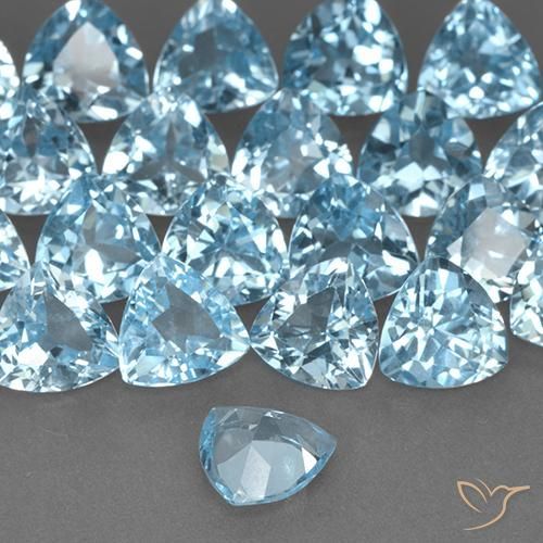 Topázio Céu azul Natural 1.38ct, Trilhão, VS