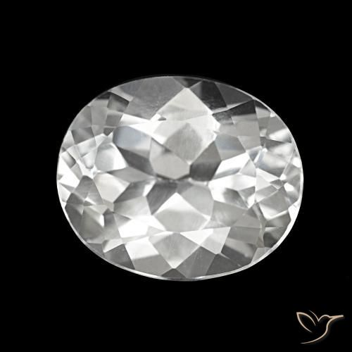 Topázio Branco claro Natural 5.94ct, Corte Oval, VS