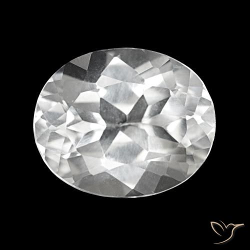 Topázio Branco Natural 5.79ct, Corte Oval, VVS-VS