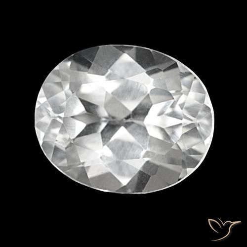 Topázio Branco Natural 5.79ct, Corte Oval, VVS-VS