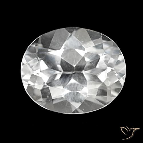 Topázio Branco Natural 5.69ct, Corte Oval, VS