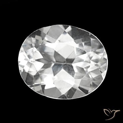 Topázio Branco Natural 5.69ct, Corte Oval, VS