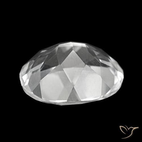 Topázio branco natural 5,72ct, corte oval, VVS-VS