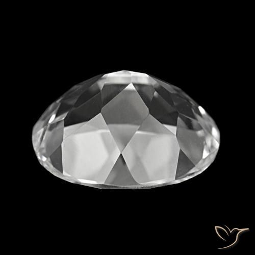 Topázio Branco claro Natural 6.13ct, Corte Oval, VVS