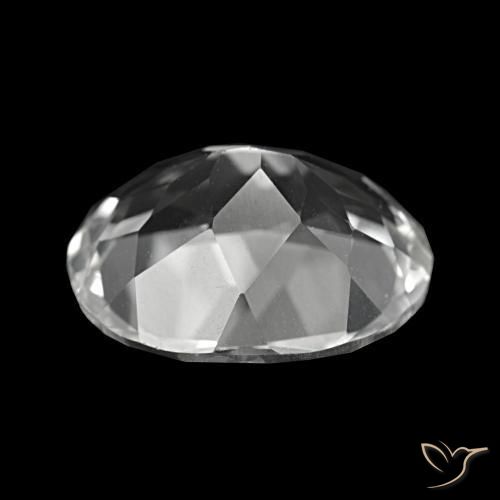 Topázio branco natural 5,50ct, corte oval, VVS-VS