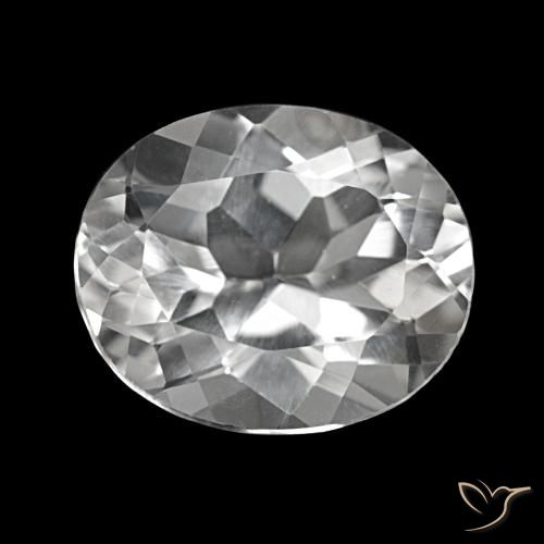 Topázio Branco claro Natural 5.74ct, Corte Oval, VVS
