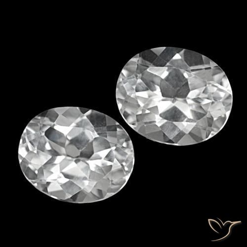 Pedras preciosas de topázio branco natural de 11,72 ct, corte oval, VS