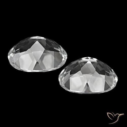 Pedras preciosas de Topázio Branco claro natural de 12.03 ct, Corte Oval, VS