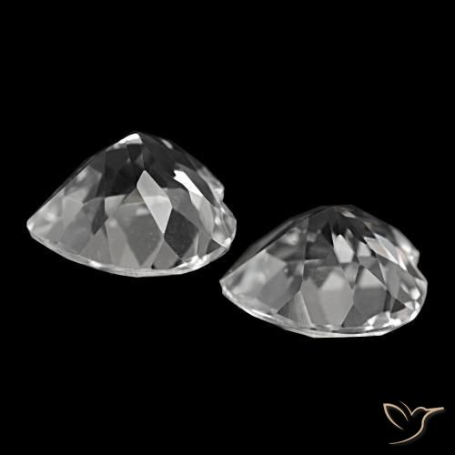 Pedras preciosas de topázio branco natural de 7,79 ct, formato de coração, VS