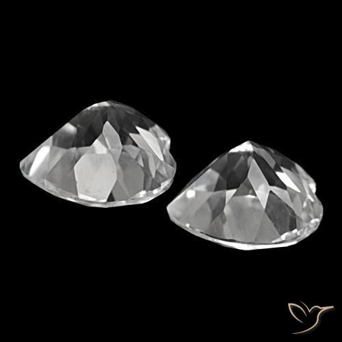 Pedras preciosas de Topázio Branco natural de 8.27 ct, Formato de coração, VVS-VS